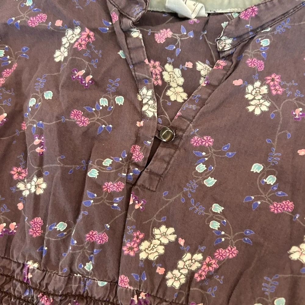 Old Navy 2006 Brown Floral Boho Girls‎ Top